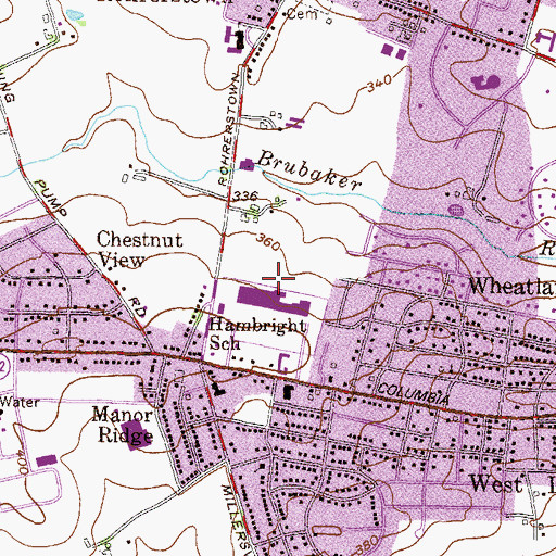 Topographic Map of Lancaster Plaza, PA