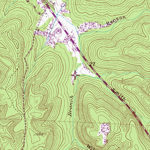 Topographic Map of Kennedy Branch, AL