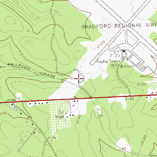 Topographic Map of Crawford Junction, PA
