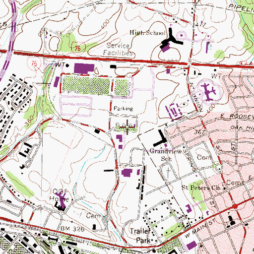 Topographic Map of Pennsylvania State University Harrisburg, PA