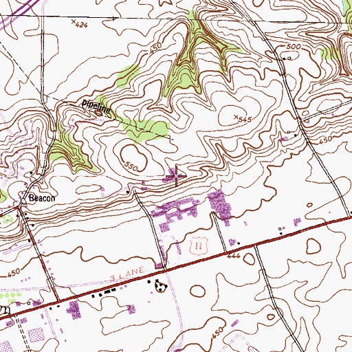 Topographic Map of Silver Spring Elementary School, PA