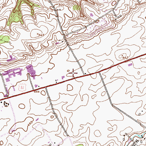 Topographic Map of Middle School West, PA