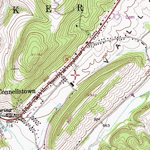 Topographic Map of Woodcock Valley Elementary School, PA
