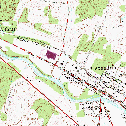 Topographic Map of Juniata Valley Elementary School, PA