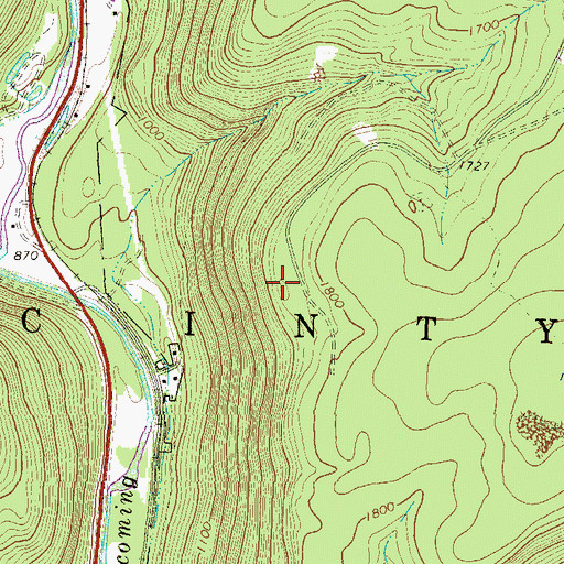 Topographic Map of Band Rock, PA