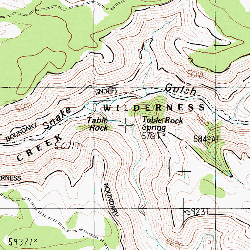 Topographic Map of Table Rock Spring, AZ