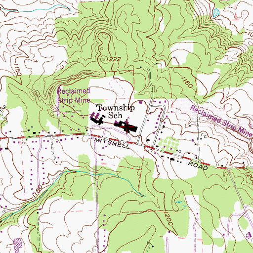 Topographic Map of Neshannock Junior-Senior High School, PA
