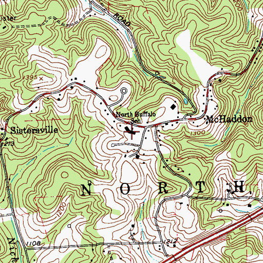 Topographic Map of North Buffalo Elementary School, PA