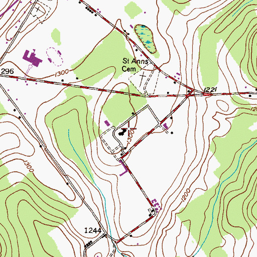 Topographic Map of Pennsylvania State University - Wilkes-Barre Campus, PA