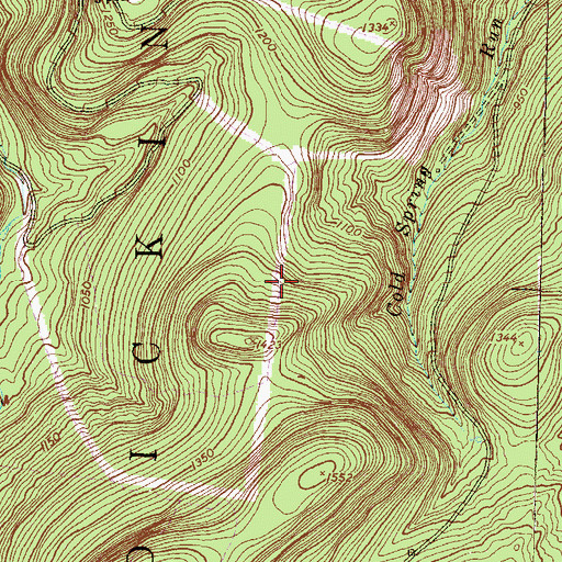Topographic Map of Scenic Vista Trail, PA