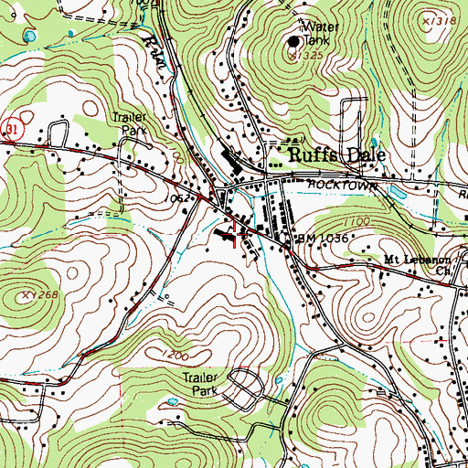Topographic Map of Ruffsdale Elementary School, PA