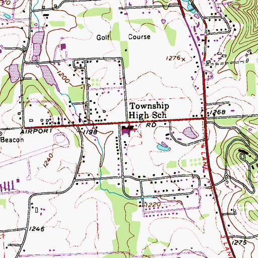 Topographic Map of Penn Elementary School, PA