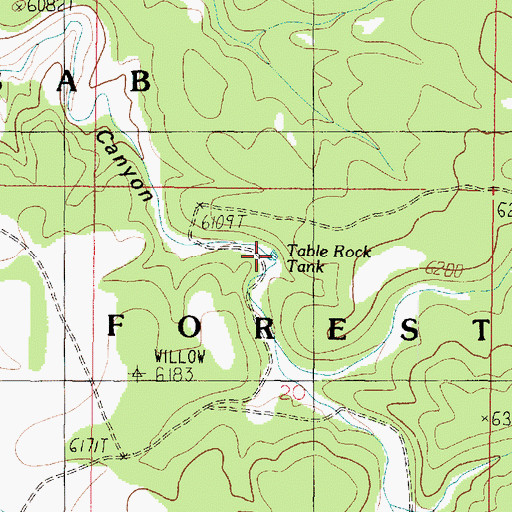 Topographic Map of Table Rock Tank, AZ