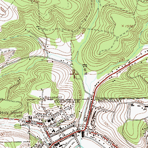 Topographic Map of Sykesville Elementary School, PA