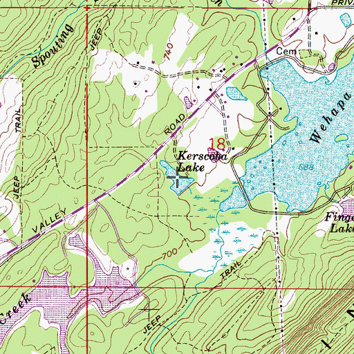 Topographic Map of Kerscoha Lake, AL