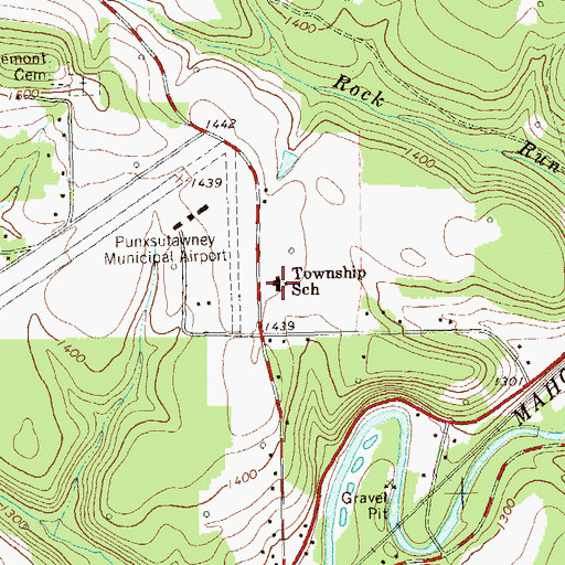 Topographic Map of Bell Township Elementary School, PA