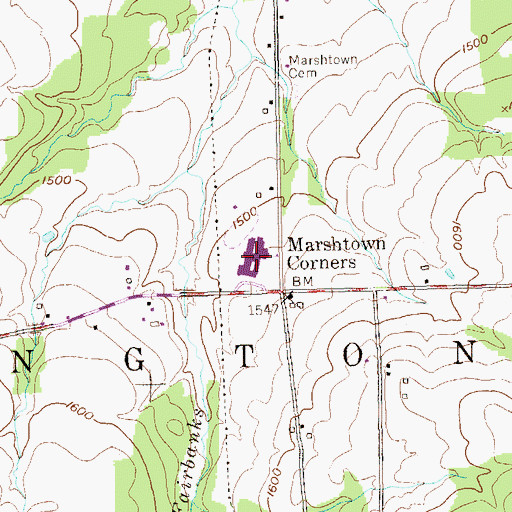 Topographic Map of Eisenhower High School, PA
