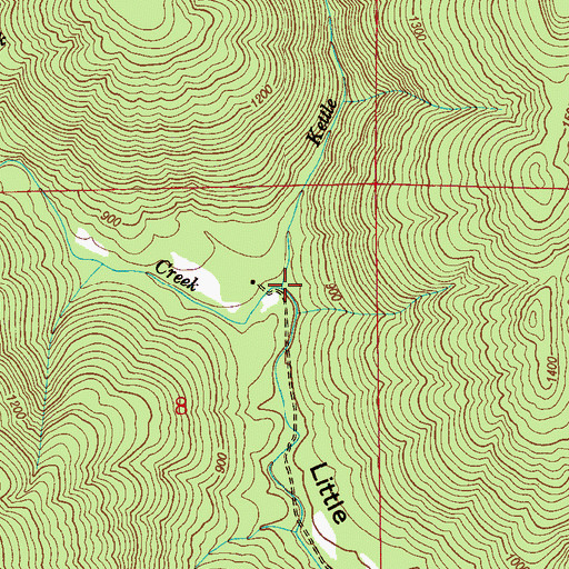 Topographic Map of Kettle Branch, AL