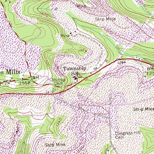 Topographic Map of Girard Elementary School, PA