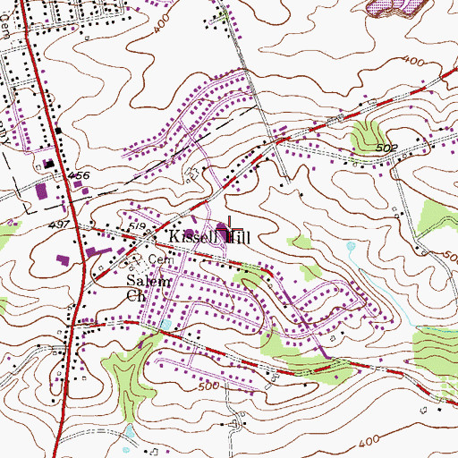 Topographic Map of Kissel Hill Elementary School, PA