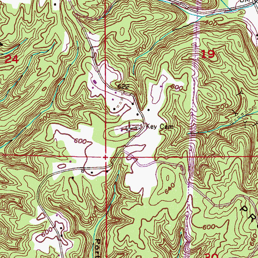 Topographic Map of Key Cemetery, AL