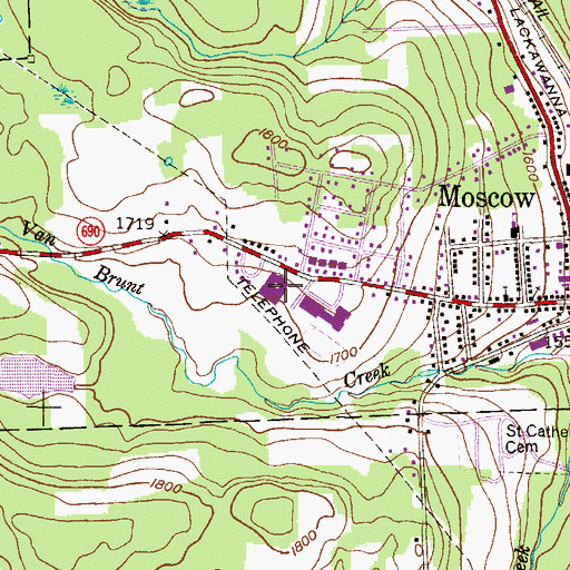 Topographic Map of Arthur T Howells Middle School, PA