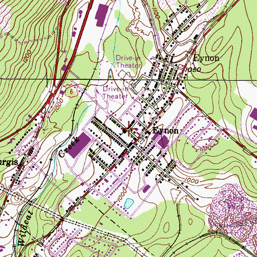 Topographic Map of Roosevelt Elementary School, PA