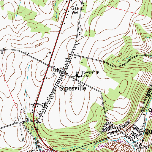Topographic Map of Sipesville Elementary School, PA