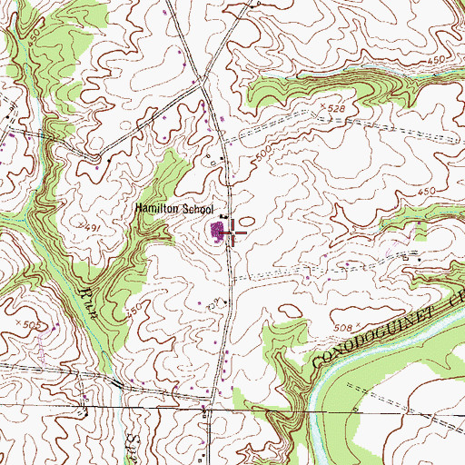 Topographic Map of Middlesex Elementary School, PA