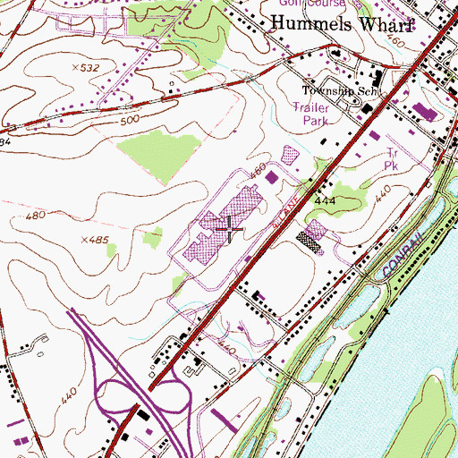 Topographic Map of Susquehanna Valley Mall, PA