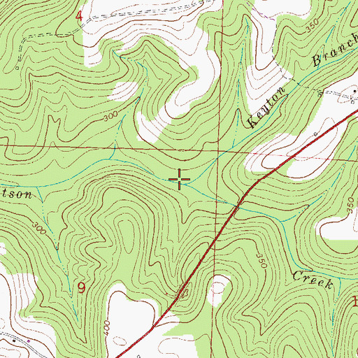 Topographic Map of Keyton Branch, AL
