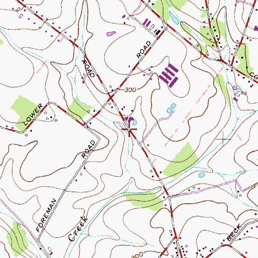 Topographic Map of Hallman Dam, PA