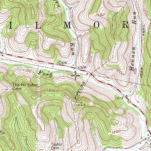 Topographic Map of Negro Run, PA