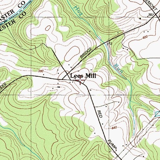 Topographic Map of Birmingham School, PA