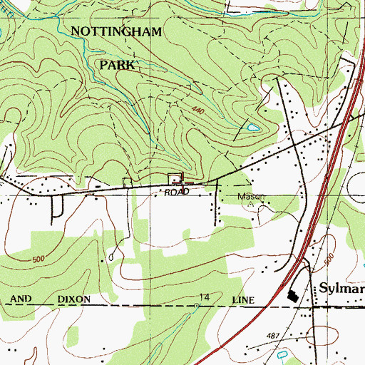 Topographic Map of Cooper School, PA