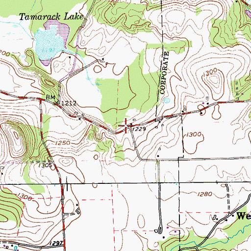 Topographic Map of Kettle Hole, PA
