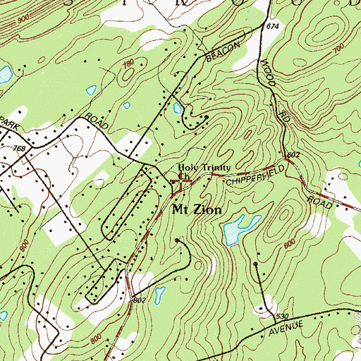 Topographic Map of Holy Trinity Church, PA