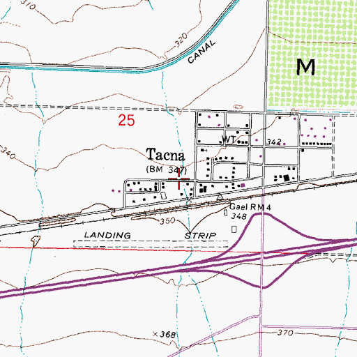 Topographic Map of Tanque Aloma, AZ
