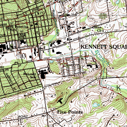 Topographic Map of Full Gospel Apostolic Church, PA