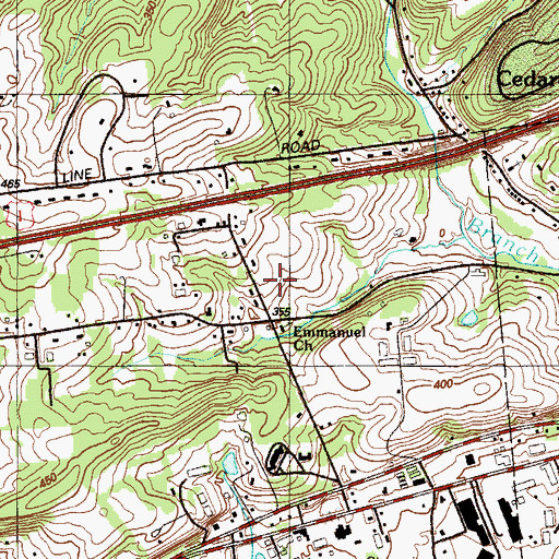 Topographic Map of Emmanuel Temple Church, PA