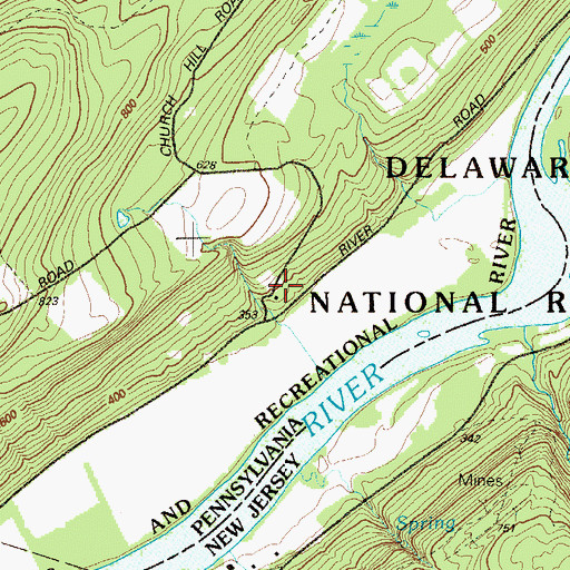 Topographic Map of Zion Church, PA