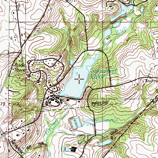 Topographic Map of Somerset Lake, PA