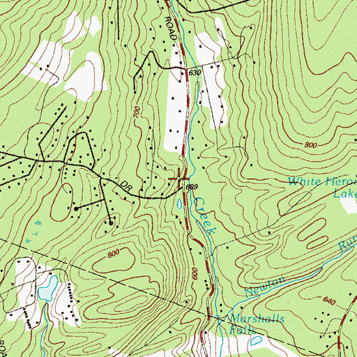 Topographic Map of Yetter School (historical), PA