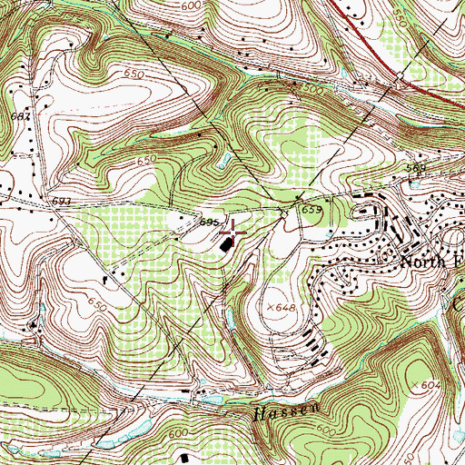 Topographic Map of Pennsylvania State University - Allentown Campus, PA