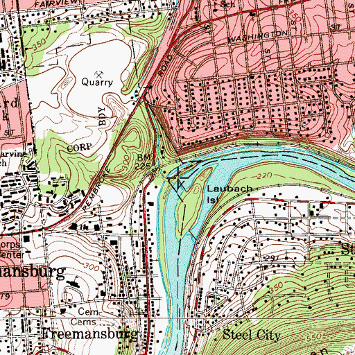 Topographic Map of Nancy Run, PA