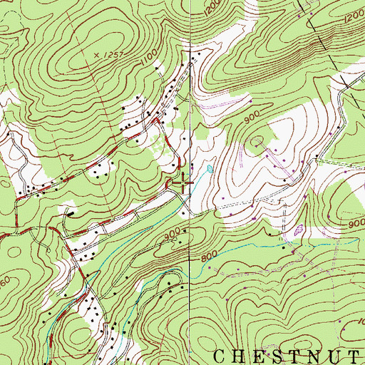 Topographic Map of Mexico School (historical), PA