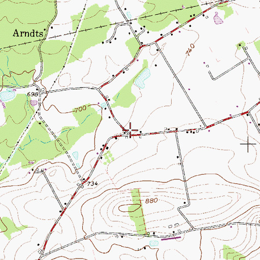 Topographic Map of Saint Joseph School, PA