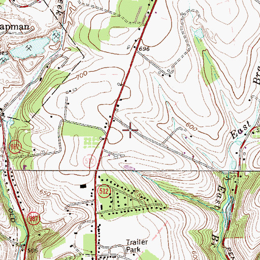 Topographic Map of Siegfried School (historical), PA