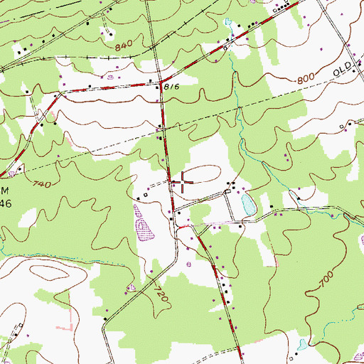 Topographic Map of Bushkill School, PA