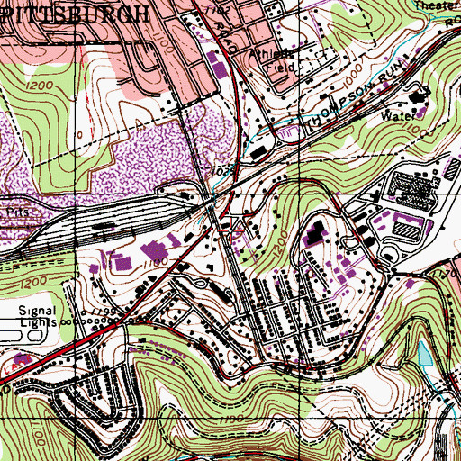 Topographic Map of Best Station, PA